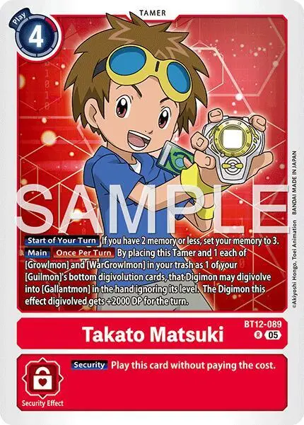 Takato Matsuki - BT12-089 (Reprint) card art