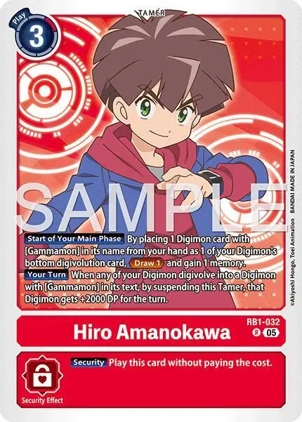 Hiro Amanokawa - RB1-032 (Reprint) card art