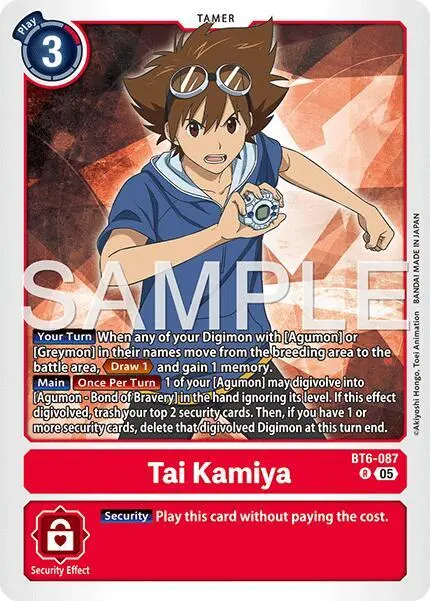 Tai Kamiya - BT6-087 (Reprint) card art