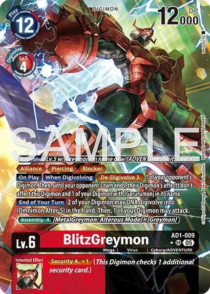 BlitzGreymon (Alternate Art) card art
