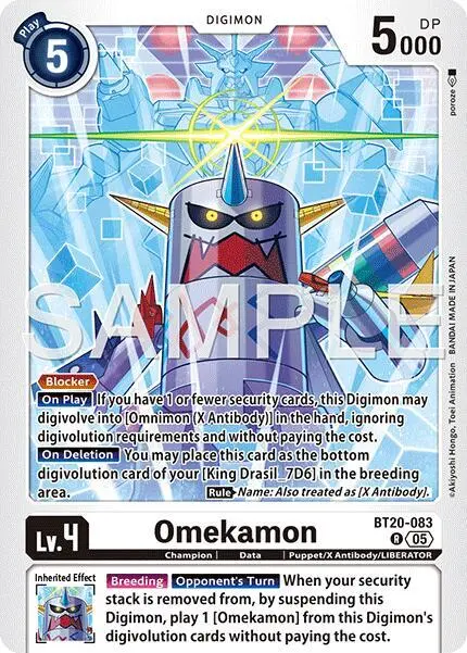Omekamon - BT20-083 (Reprint) card art