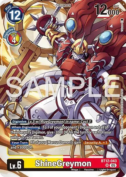 ShineGreymon - BT12-043 (Reprint) card art