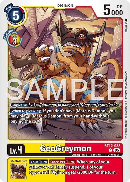 GeoGreymon - BT12-038 (Reprint) card art