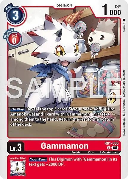 Gammamon - RB1-005 (Reprint) card art