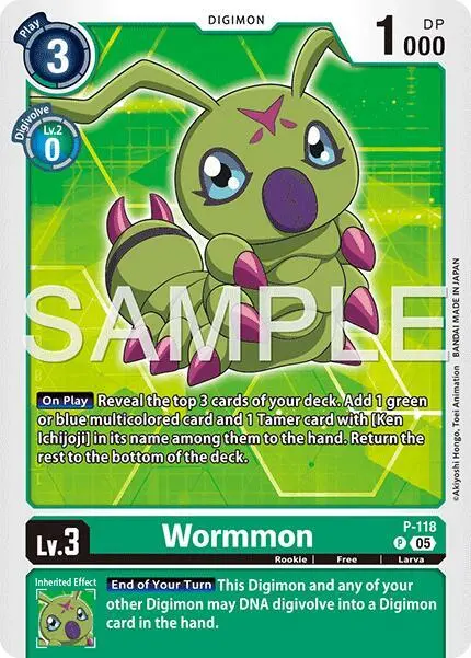 Wormmon - P-118 (Reprint) card art