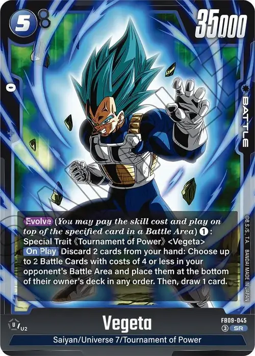 Vegeta card art