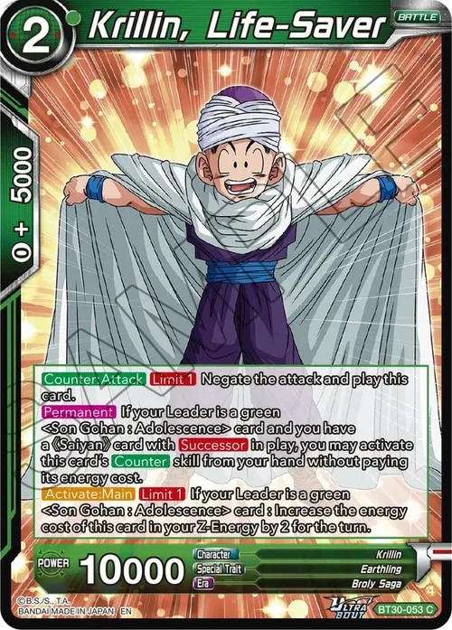 Krillin, Life-Saver card art