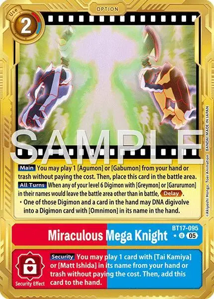Miraculous Mega Knight (Gold Border) card art