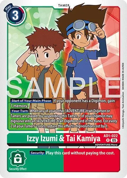 Izzy Izumi & Tai Kamiya card art