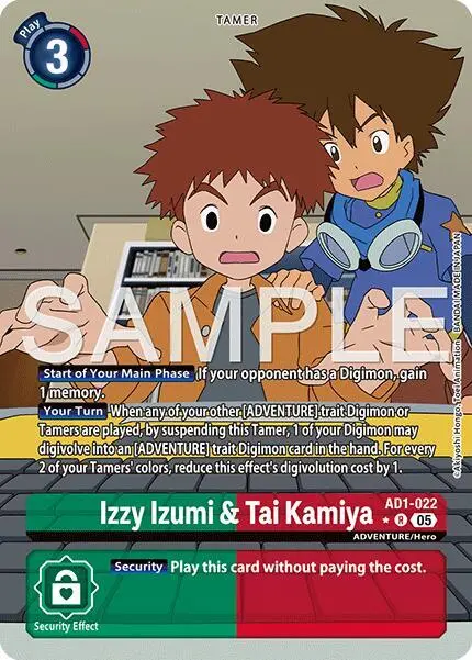Izzy Izumi & Tai Kamiya (Alternate Art) card art