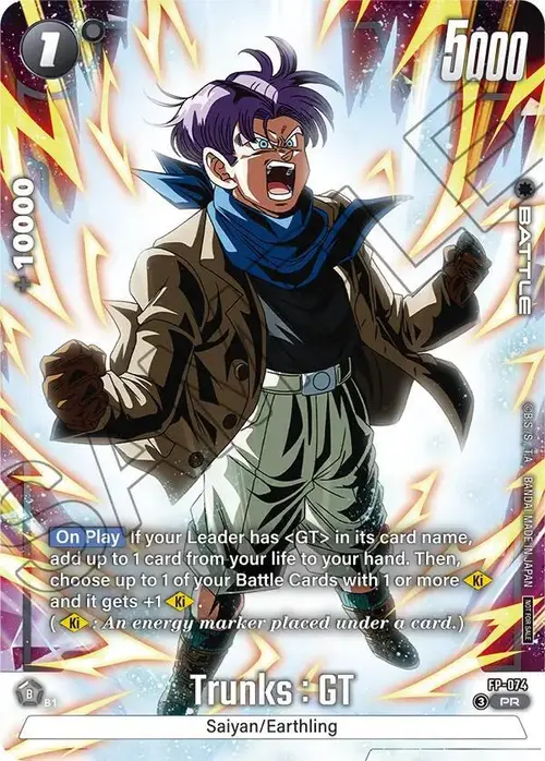 Trunks : GT (Tournament Pack 10) card art