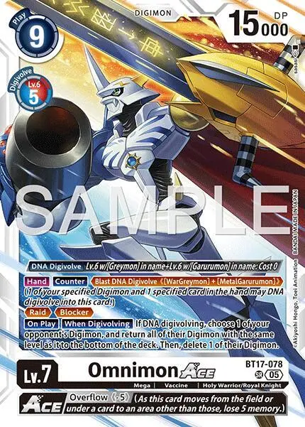 Omnimon ACE (Reprint) card art