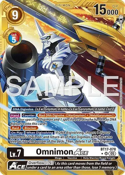 Omnimon ACE (Gold Border) card art