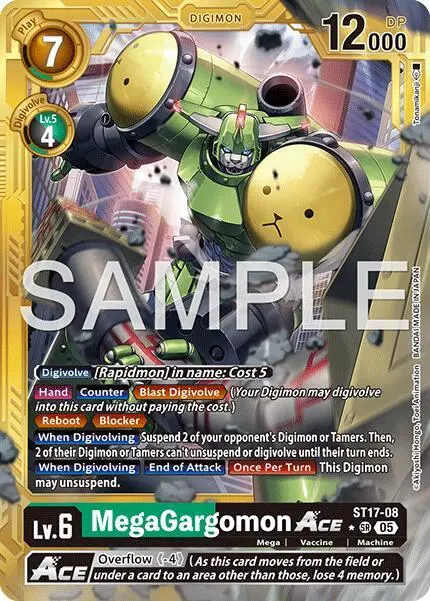 MegaGargomon ACE (Gold Border) card art