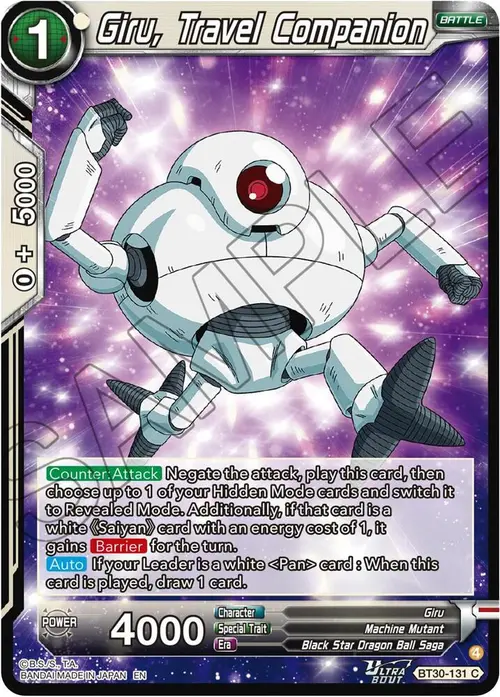 Giru, Travel Companion card art