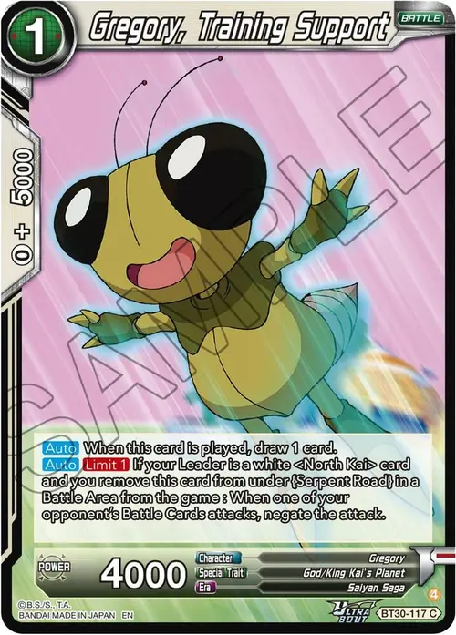 Gregory, Training Support card art