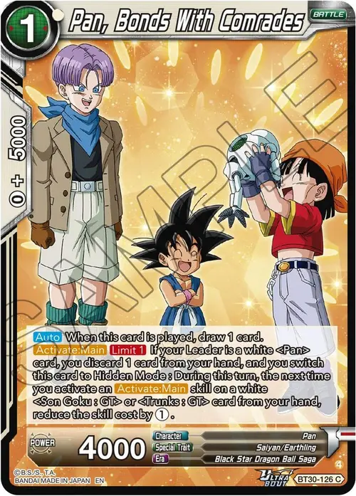 Pan, Bonds With Comrades card art