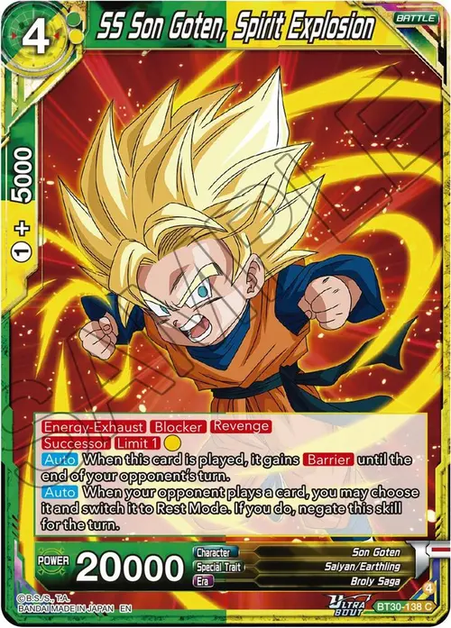 SS Son Goten, Spirit Explosion card art