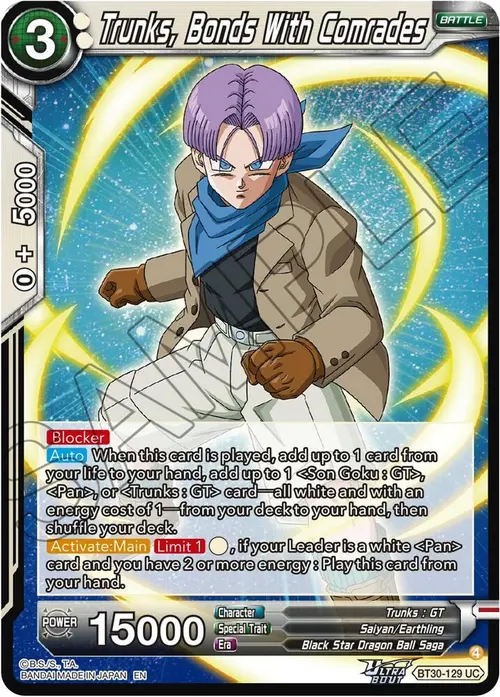 Trunks, Bonds With Comrades card art