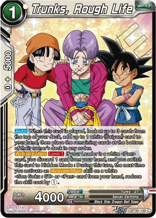 Trunks, Rough Life card art