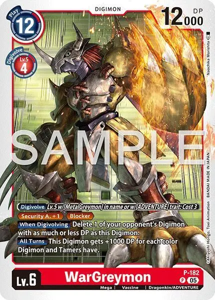 WarGreymon - P-182 (Reprint) card art