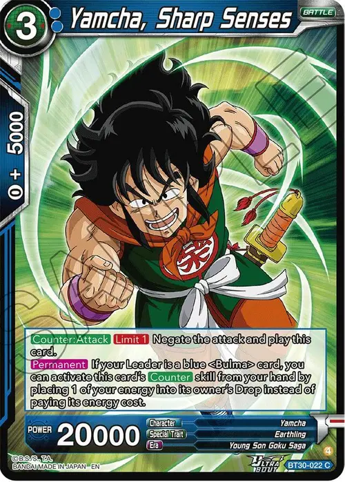 Yamcha, Sharp Senses card art
