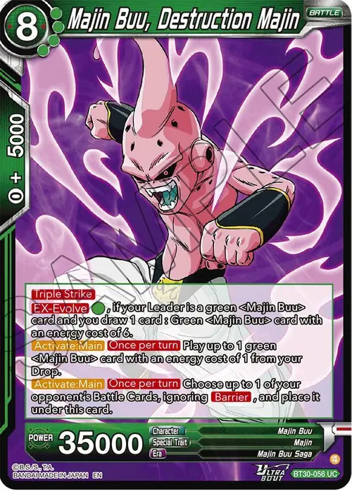 Majin Buu, Destruction Majin card art