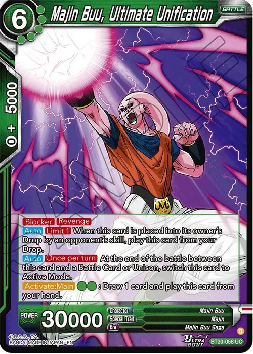Majin Buu, Ultimate Unification card art