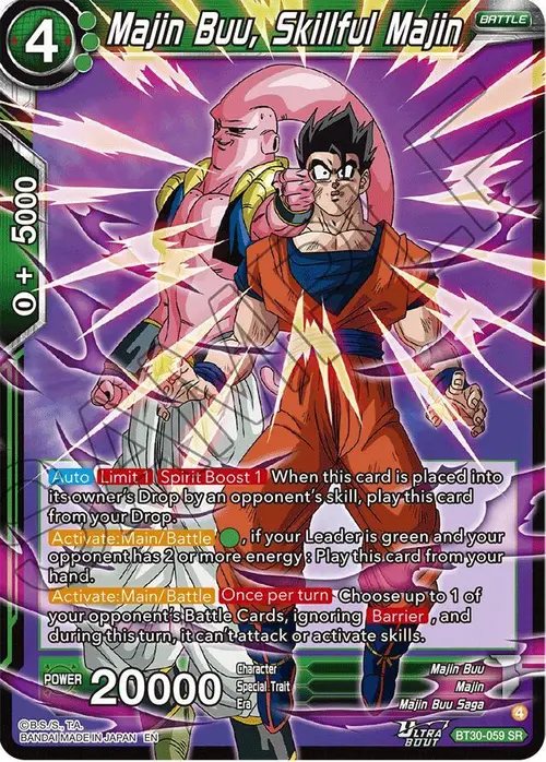 Majin Buu, Skillful Majin card art