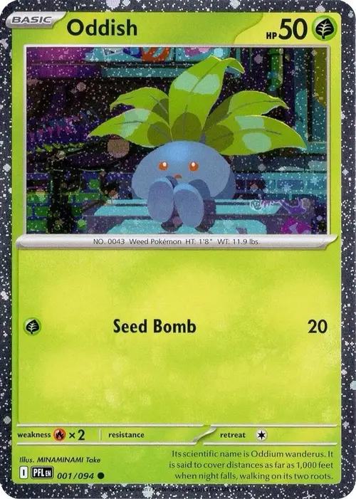 Oddish (Cosmos Holo) card art