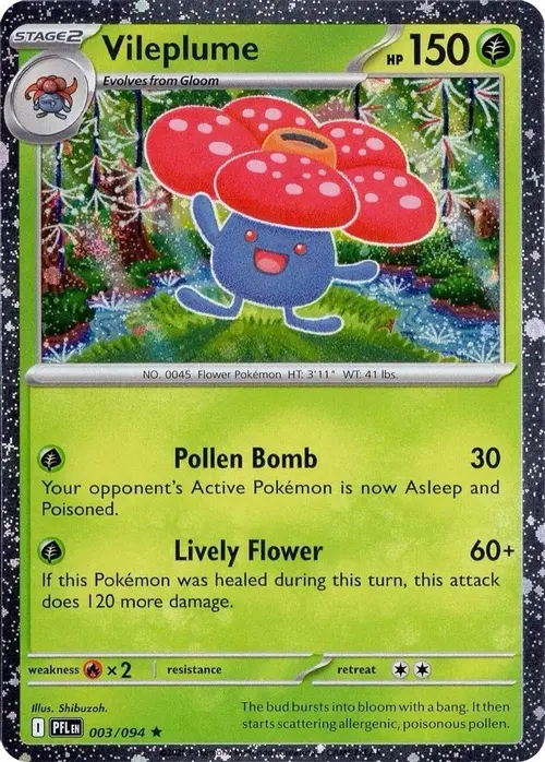 Vileplume (Cosmos Holo) card art