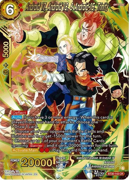 Android 17, Android 18, & Android 16, Trinity card art