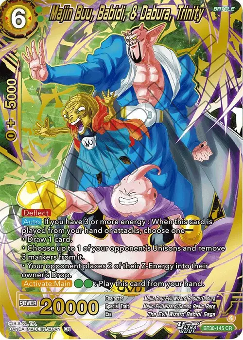 Majin Buu, Babidi, & Dabura, Trinity card art