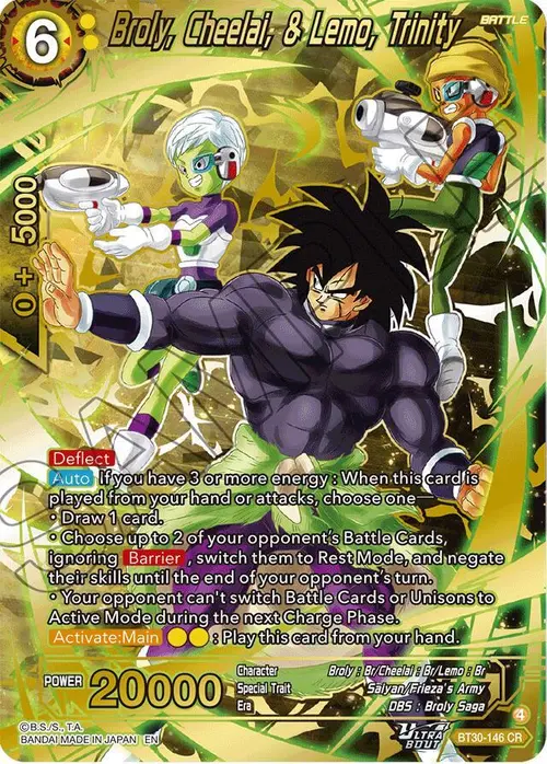 Broly, Cheelai, & Lemo, Trinity card art