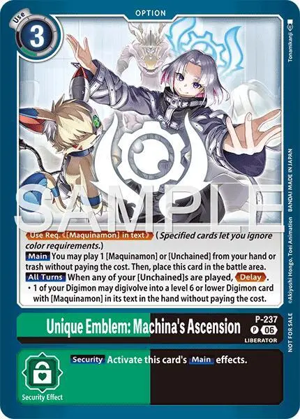 Unique Emblem: Machina's Ascension (Store Tournament 2026 Vol. 2 Participation Pack) card art