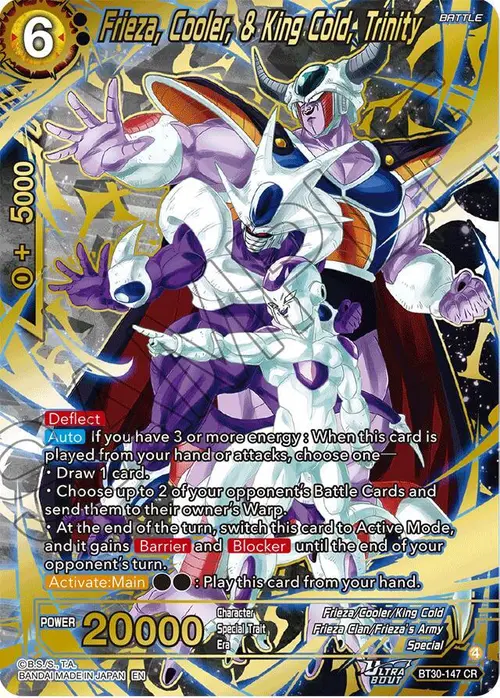 Frieza, Cooler, & King Cold, Trinity card art