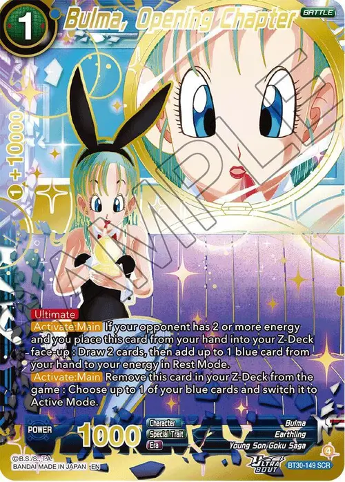 Bulma, Opening Chapter (SCR) card art