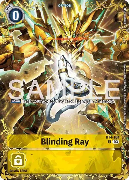 Blinding Ray - BT4-104 (Alternate Art) card art