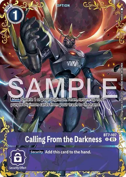 Calling From the Darkness - BT7-107 (Alternate Art) card art