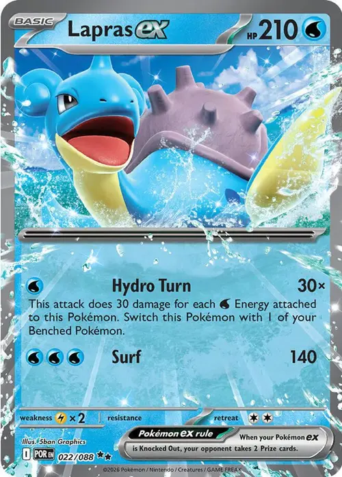 Lapras ex card art