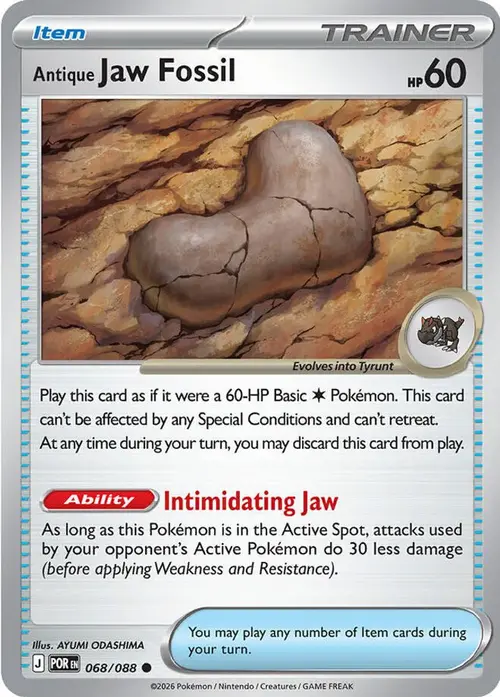 Antique Jaw Fossil card art