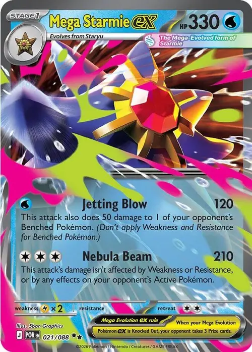 Mega Starmie ex - 021/088 card art