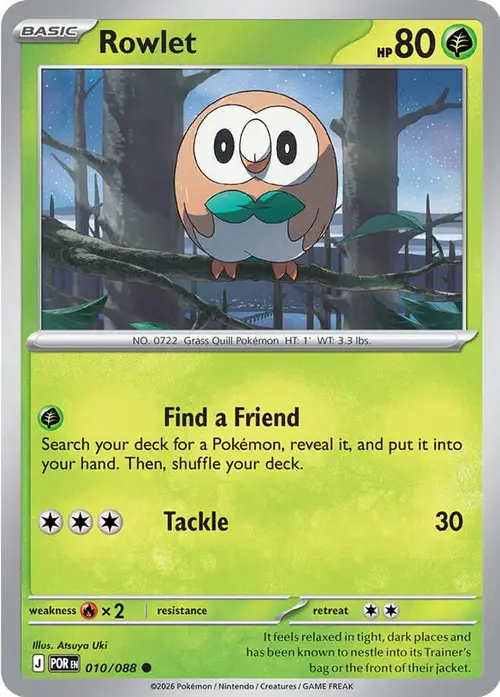 Rowlet - 010/088 card art