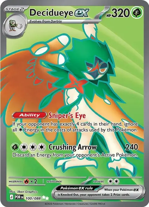 Decidueye ex - 100/088 card art