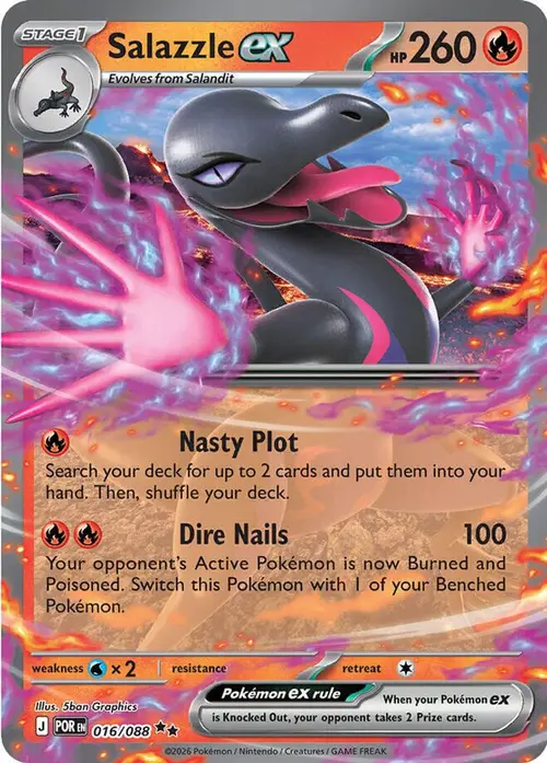 Salazzle ex - 016/088 card art