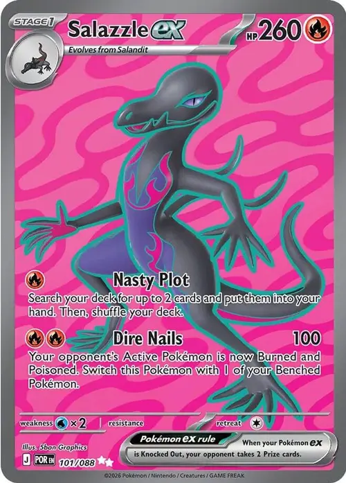 Salazzle ex - 101/088 card art