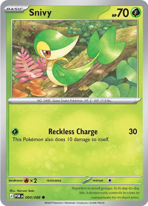 Snivy card art