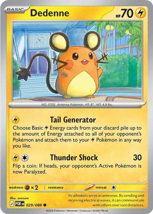 Dedenne - 029/088 card art