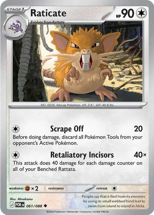 Raticate - 061/088 card art