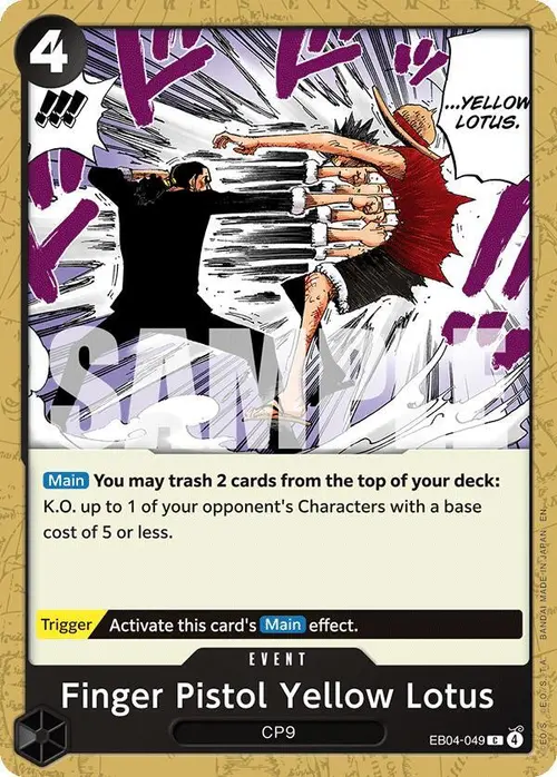Finger Pistol Yellow Lotus card art